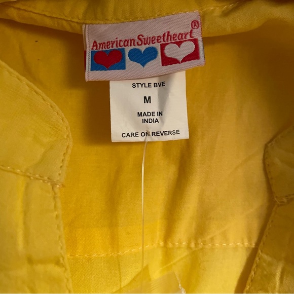 American Sweetheart Sun Yellow Tunic Style Top. classic/boho/California/elegant - Picture 2 of 15